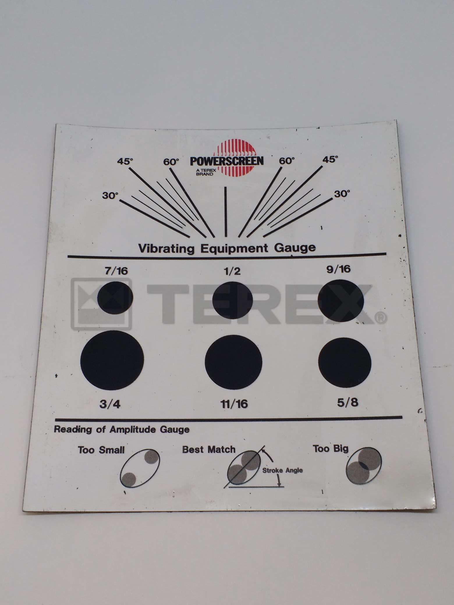HORIZONTAL STROKE CARD IN IMPERIAL FOR U.S.A.